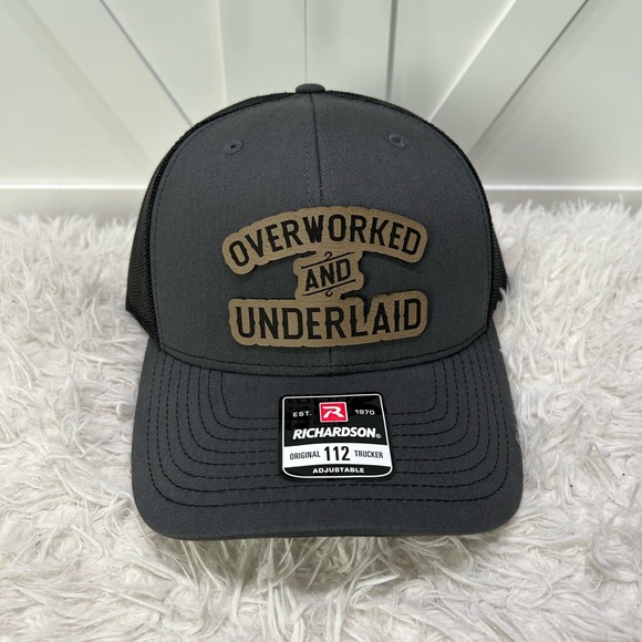 Overworked and underlaid. Trucker Richardson 112 hat. - Picture 2 of 2
